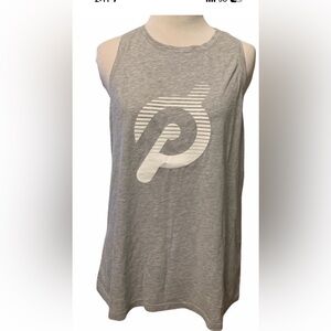 This is a great condition peloton womens tank in gray and white